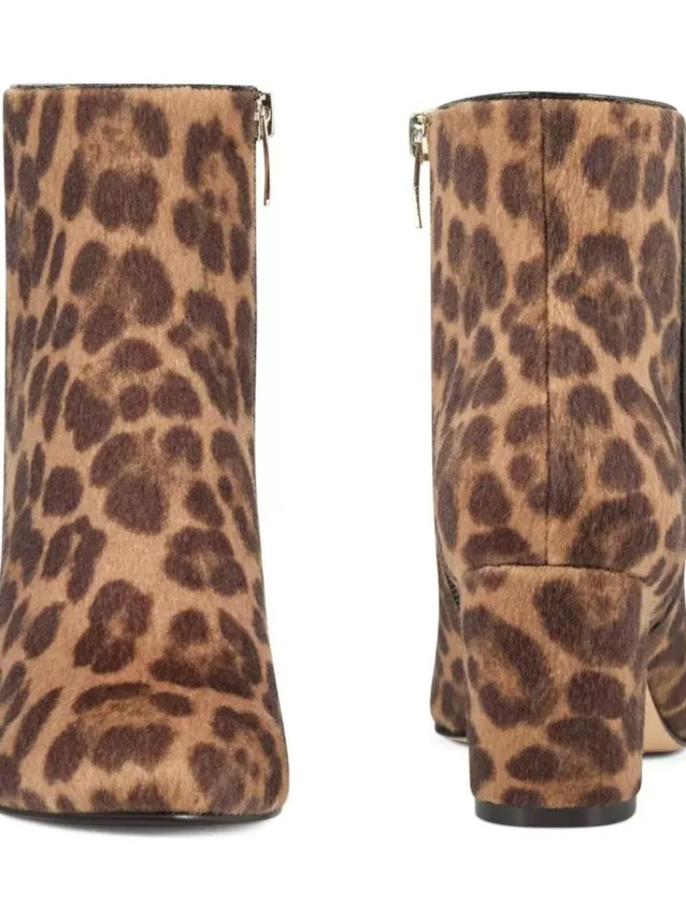 NINE WEST Women's Leopard Print Booties – Size 6M – 2.5" Heels